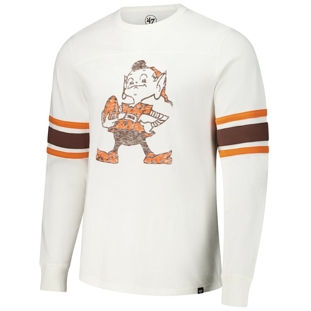Cleveland Browns '47 Gridiron Throwback Premier Brex Long Sleeve T-Shirt | NFL Hot