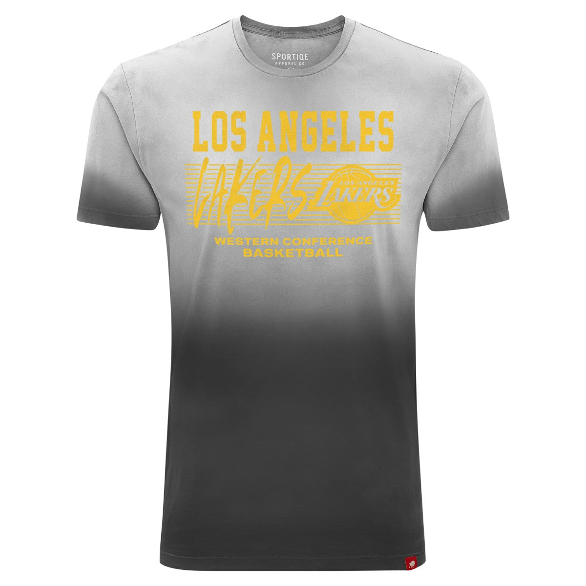 Black Los Angeles Lakers Sportiqe Unisex Bingham Sun-Fade T-Shirt | NBA
