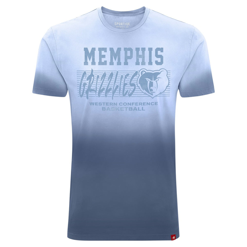 Navy Memphis Grizzlies Sportiqe Unisex Bingham Sun-Fade T-Shirt | NBA