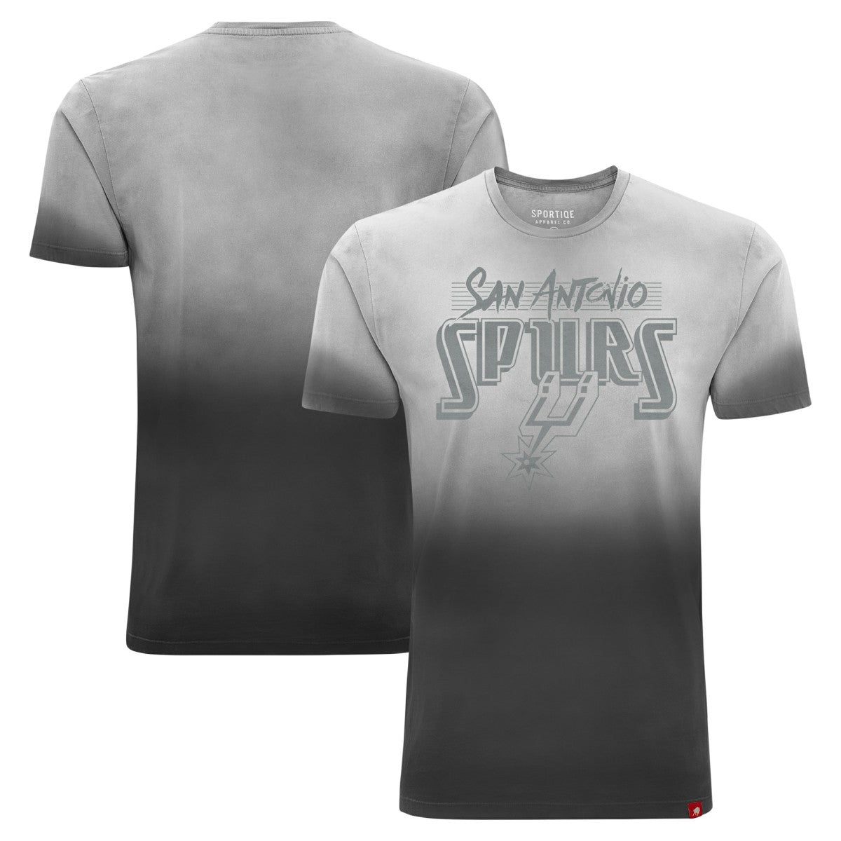 Black San Antonio Spurs Sportiqe Unisex Bingham Sun-Fade T-Shirt | NBA