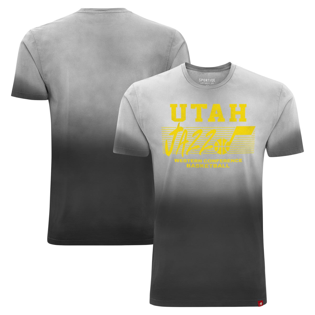 Black Utah Jazz Sportiqe Unisex Bingham Sun-Fade T-Shirt | NBA