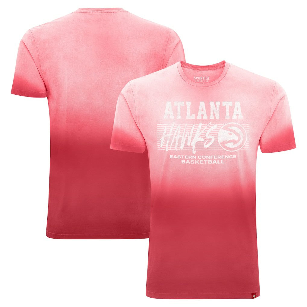 Red Atlanta Hawks Sportiqe Unisex Bingham Sun-Fade T-Shirt | NBA