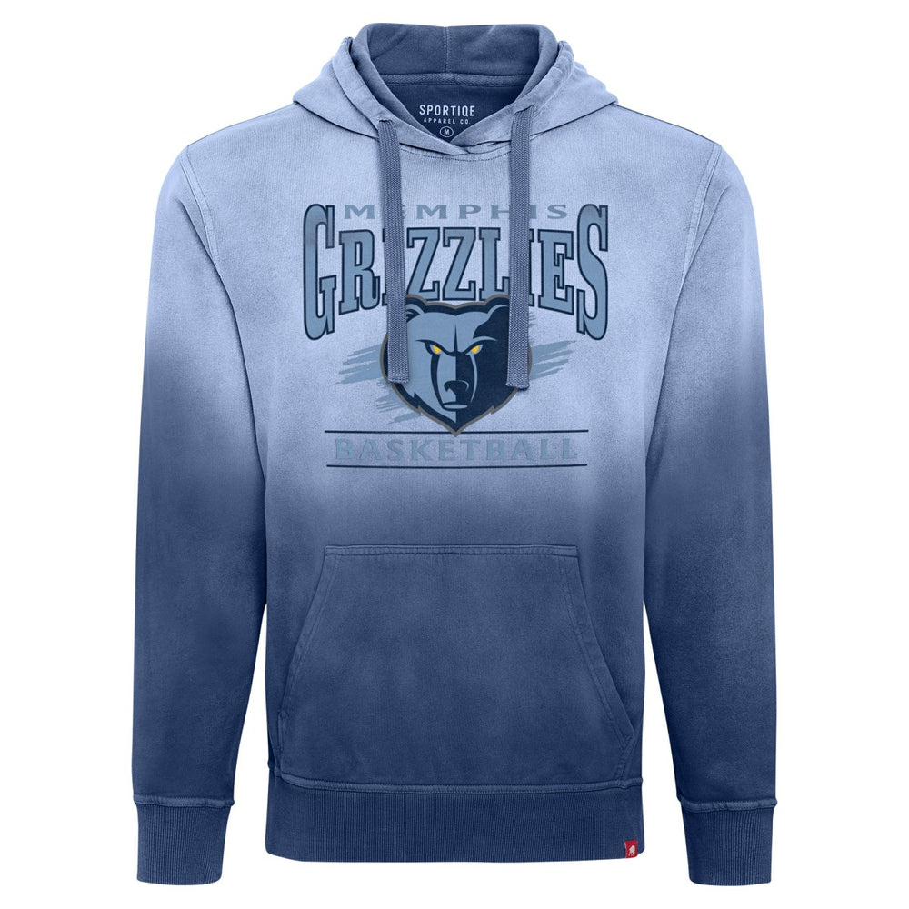 Blue Memphis Grizzlies Sportiqe Unisex Blake Sun-Fade Pullover Hoodie | NBA