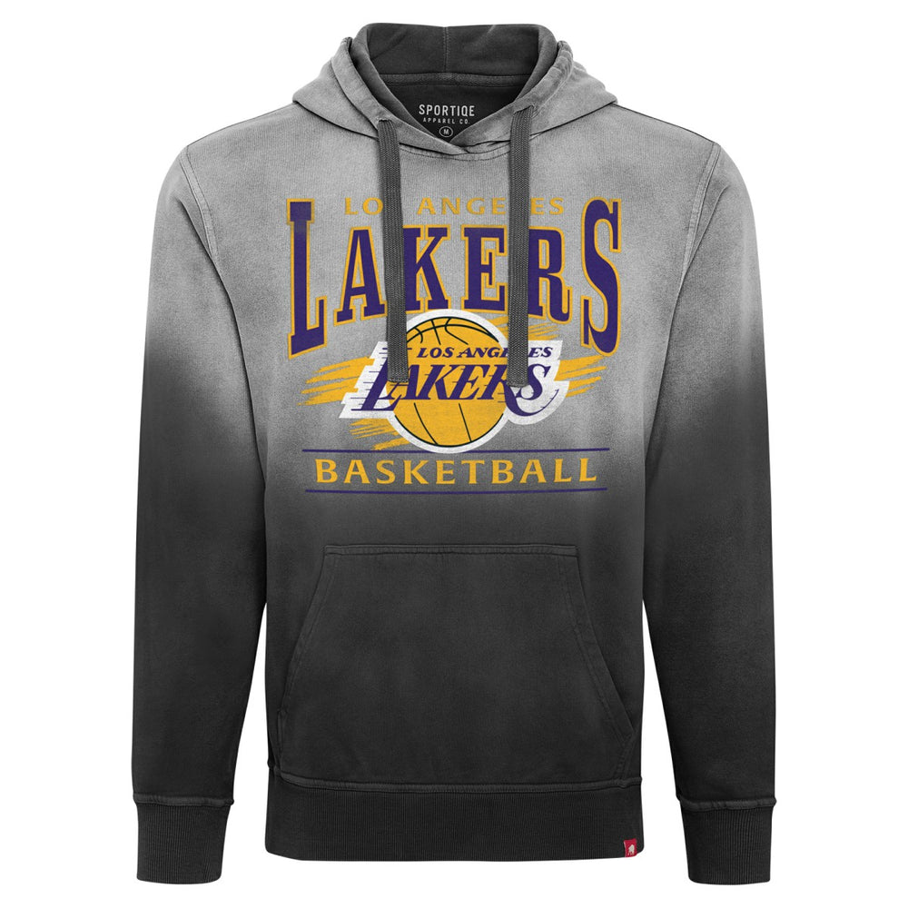 Black Los Angeles Lakers Sportiqe Unisex Blake Sun-Fade Pullover Hoodie | NBA