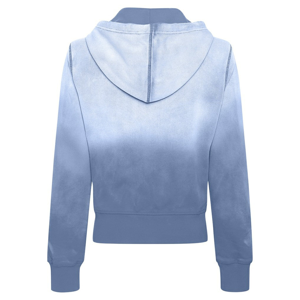 Blue Philadelphia 76ers Sportiqe Women's Carli Sun Fade Full-Zip Hoodie | NBA