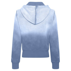 Blue Philadelphia 76ers Sportiqe Women's Carli Sun Fade Full-Zip Hoodie | NBA