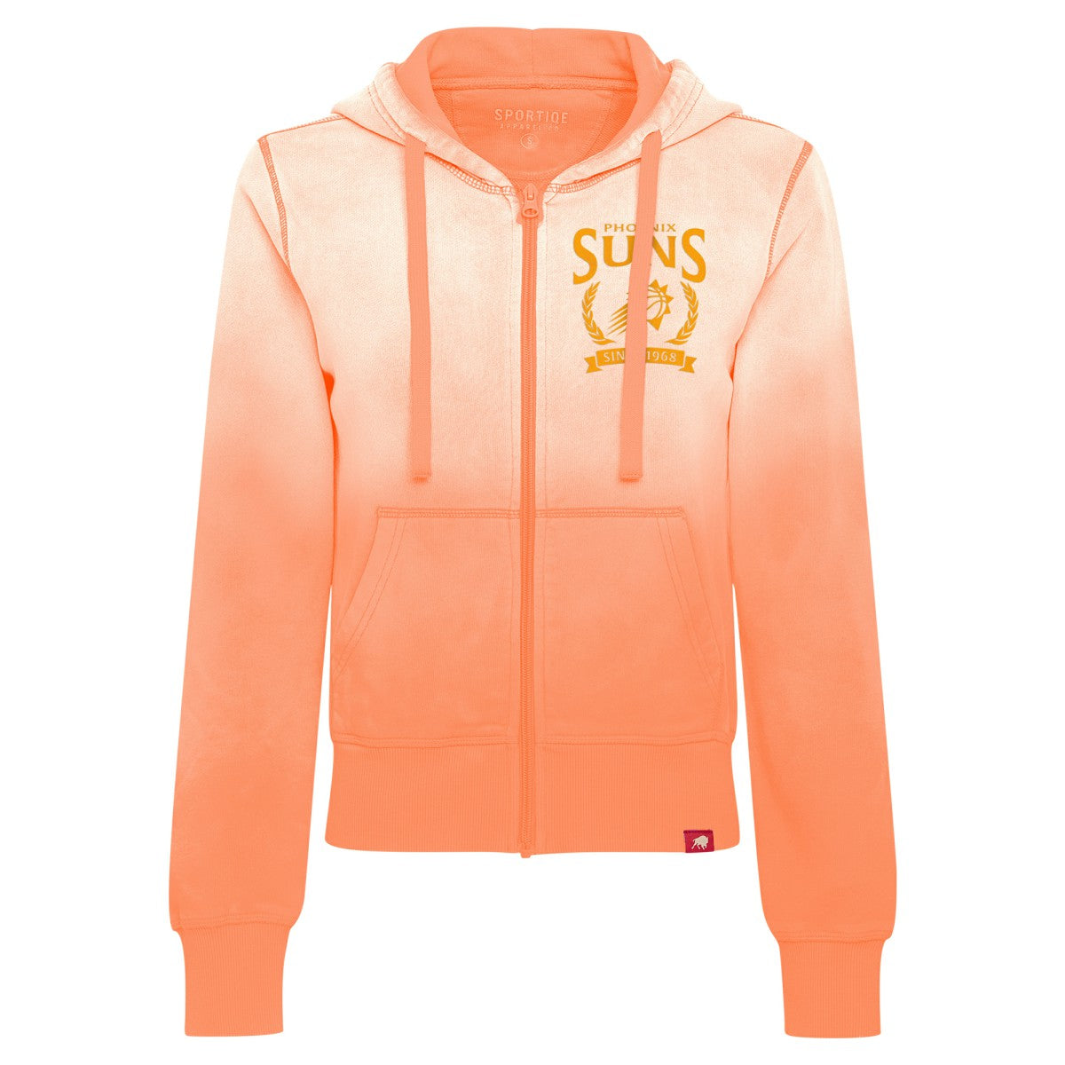 Orange Phoenix Suns Sportiqe Women's Carli Sun Fade Full-Zip Hoodie | NBA