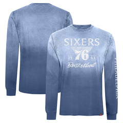 Royal Philadelphia 76ers Sportiqe Unisex Mohave Sun-Dipped Long Sleeve T-Shirt | NBA