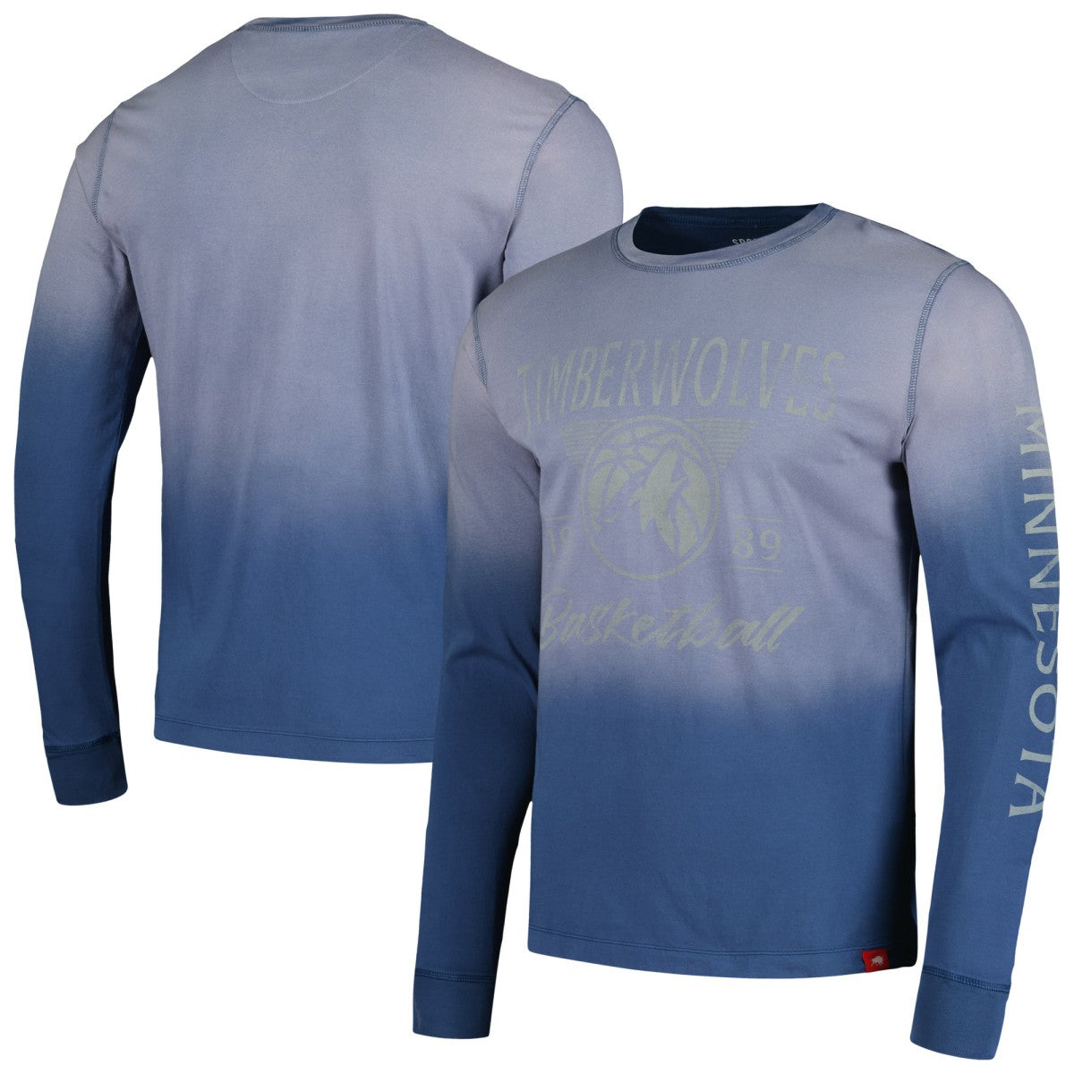 Navy Minnesota Timberwolves Sportiqe Unisex Mohave Sun-Dipped Long Sleeve T-Shirt | NBA