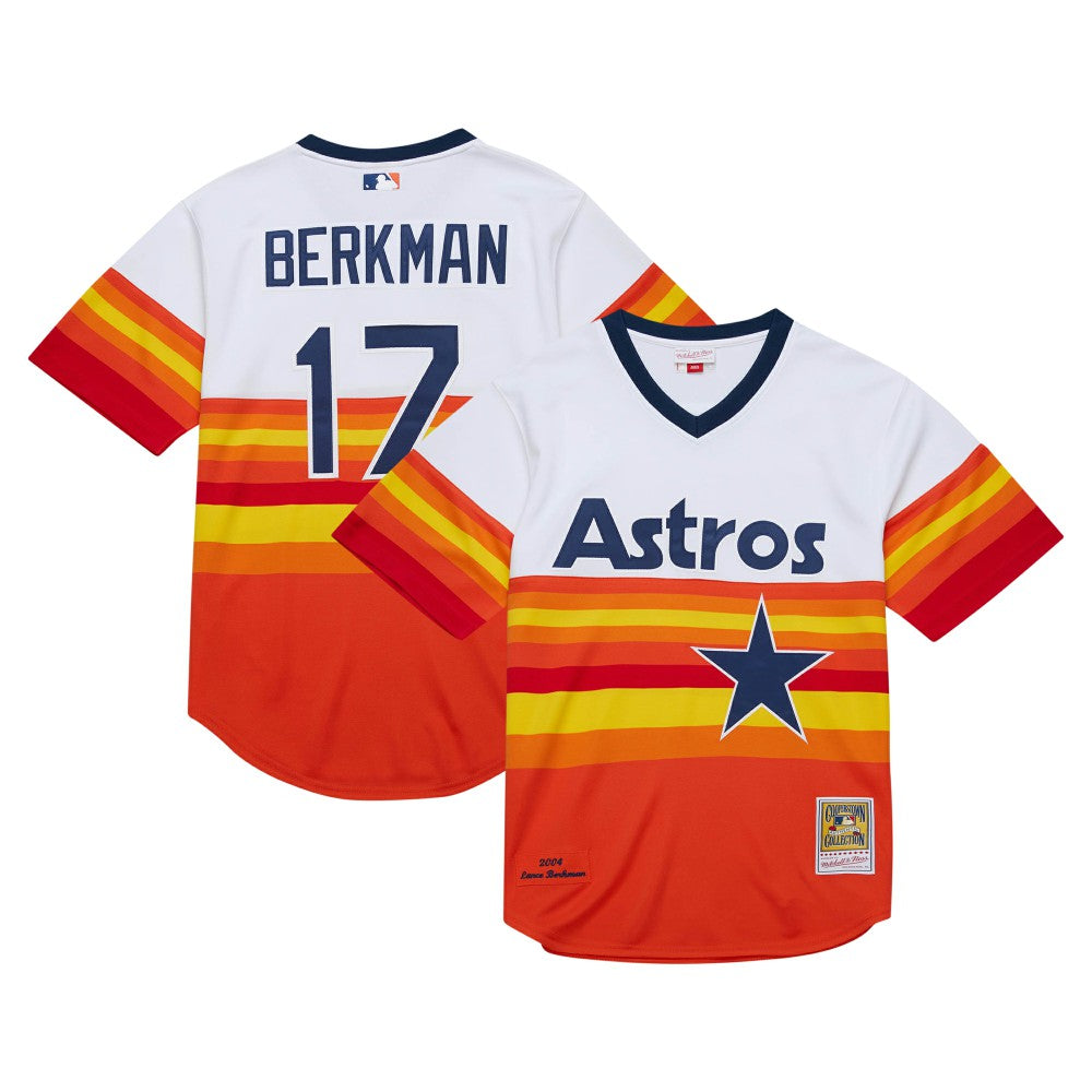 Lance Berkman Houston Astros Mitchell & Ness 2004 Cooperstown Collection Authentic Throwback Jersey - MLB Jerseys