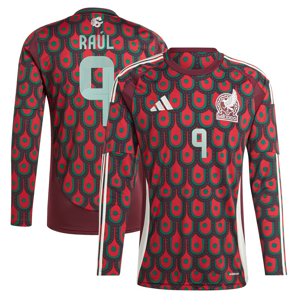 Raul Jimenez Mexico National Team 2024 Home Replica Player Long Sleeve Jersey