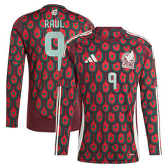 Raul Jimenez Mexico National Team 2024 Home Replica Player Long Sleeve Jersey