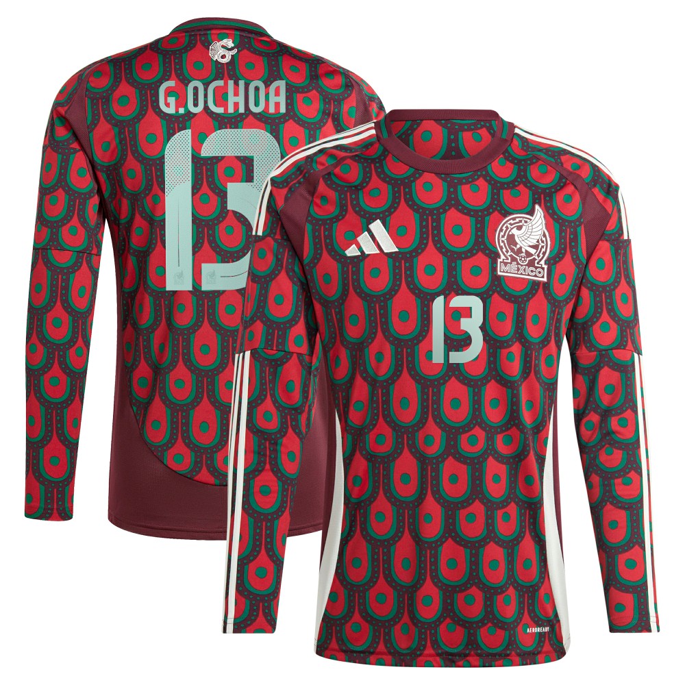Guillermo Ochoa Mexico National Team 2024 Home Replica Player Long Sleeve Jersey