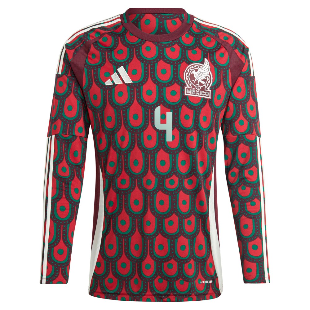 Edson Alvarez Mexico National Team 2024 Home Replica Player Long Sleeve Jersey