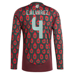 Edson Alvarez Mexico National Team 2024 Home Replica Player Long Sleeve Jersey