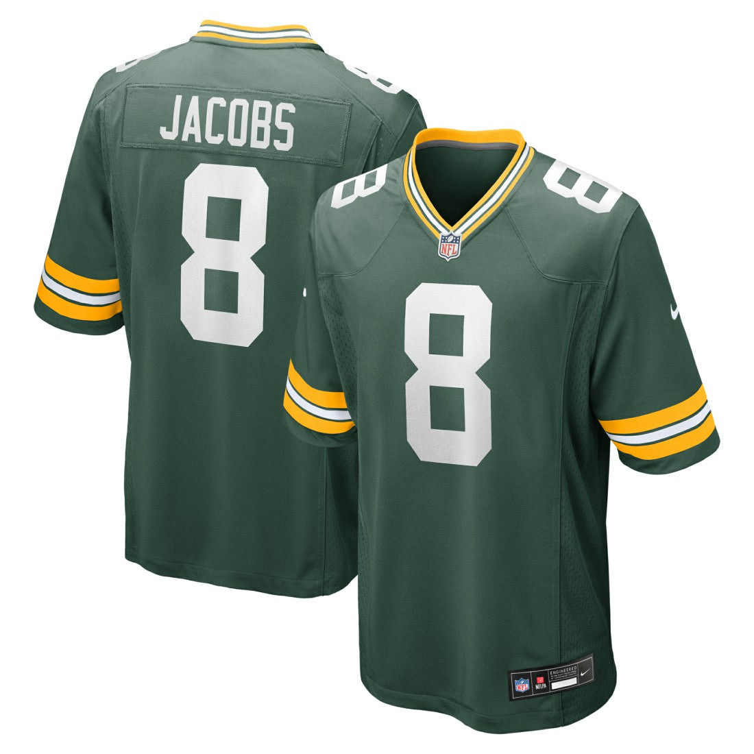 Green Bay Packers Josh Jacobs  Team Game Jersey | NFL Near me