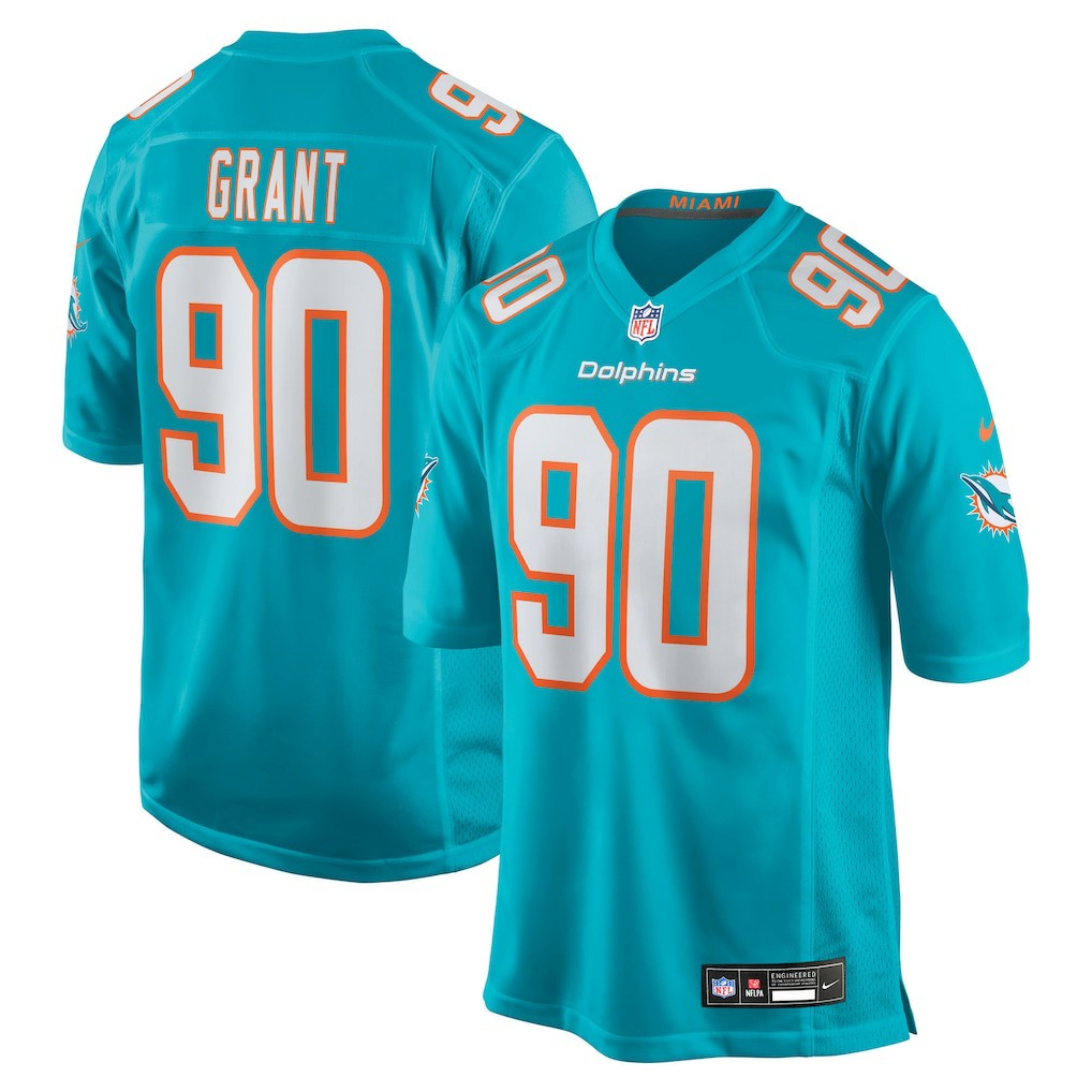 Miami Dolphins Kenneth Grant  2025 NFL Draft First Round Pick Game Jersey | NFL Hot