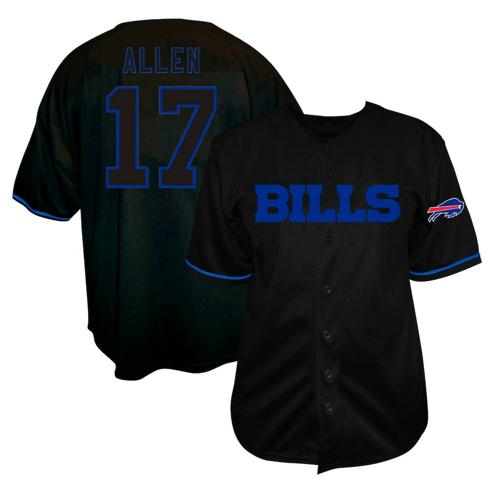 Buffalo Bills Josh Allen  Big & Tall Baseball Button-Up Shirt | NFL On sale