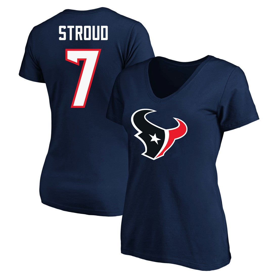 Houston Texans C.J. Stroud  Women's Plus Size Fair Catch Name & Number Scoop Neck T-Shirt | NFL Discount