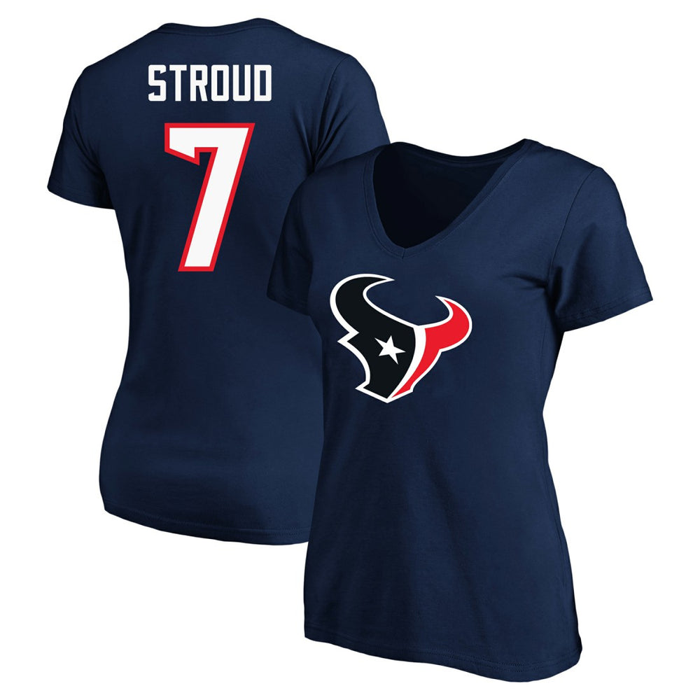 Houston Texans C.J. Stroud  Women's Plus Size Fair Catch Name & Number Scoop Neck T-Shirt | NFL Discount