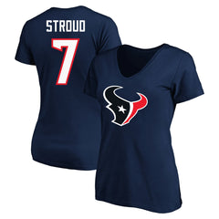 Houston Texans C.J. Stroud  Women's Plus Size Fair Catch Name & Number Scoop Neck T-Shirt | NFL Discount