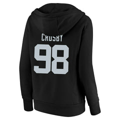 Las Vegas Raiders Maxx Crosby  Women's Plus Size Player Name & Number V-Neck Pullover Hoodie | NFL On sale