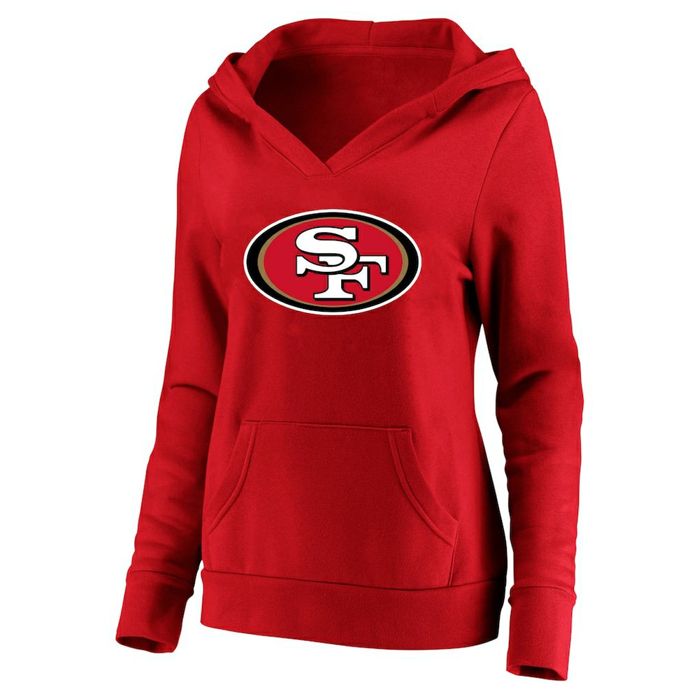 San Francisco 49ers Christian McCaffrey  Women's Plus Size Player Name & Number V-Neck Pullover Hoodie | NFL Discount
