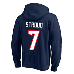 Houston Texans C.J. Stroud  Big & Tall Name & Number Fleece Pullover Hoodie | NFL Discount