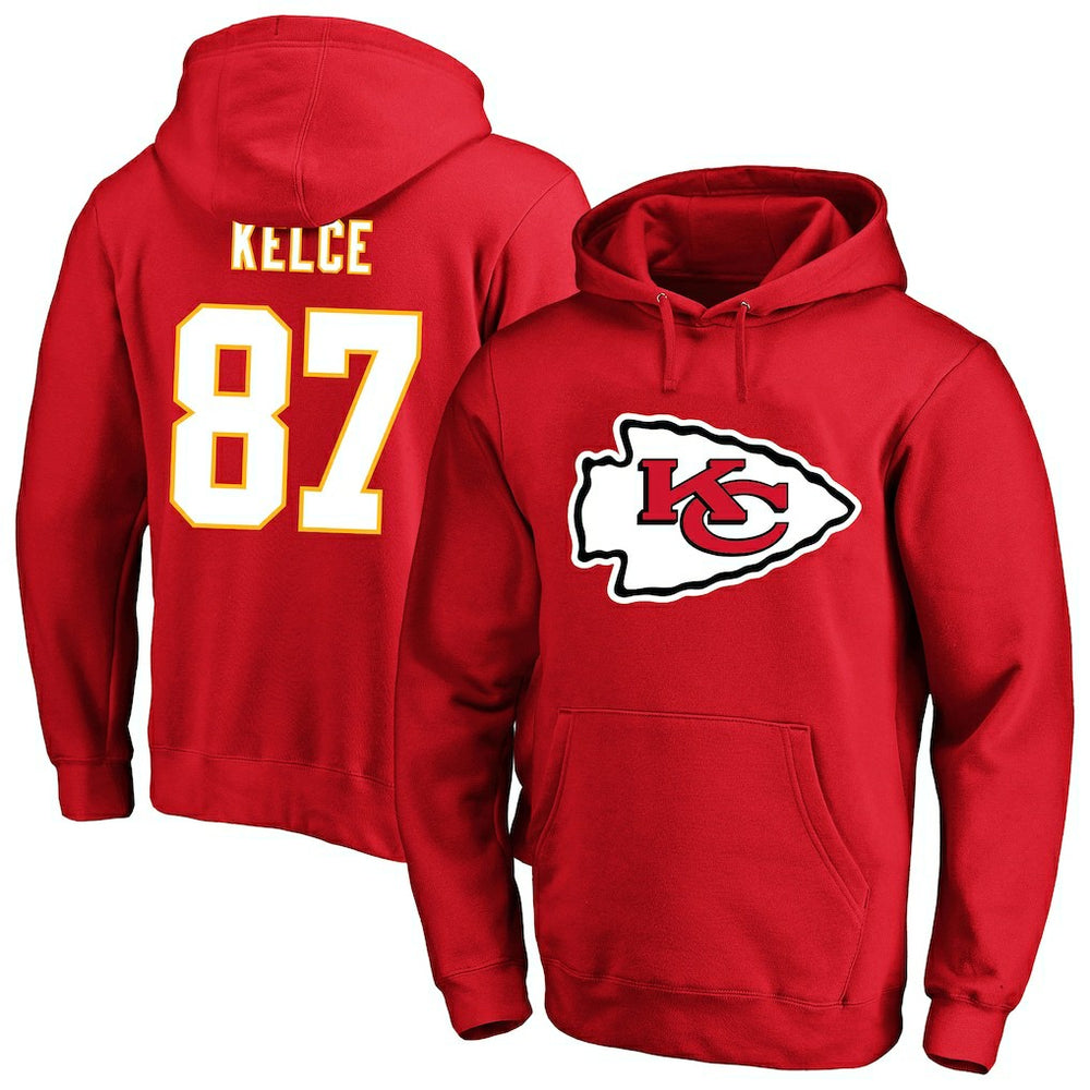 Kansas City Chiefs Travis Kelce  Big & Tall Name & Number Fleece Pullover Hoodie | NFL On sale
