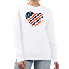 Detroit Tigers G-III 4Her by Carl Banks Women's Heart Logo Fleece Pullover Sweatshirt - MLB Pullover