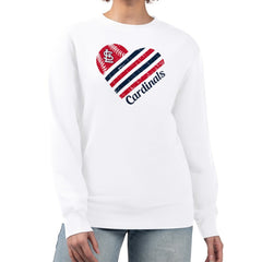 St. Louis Cardinals G-III 4Her by Carl Banks Women's Heart Logo Fleece Pullover Sweatshirt - MLB Pullover