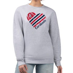 St. Louis Cardinals G-III 4Her by Carl Banks Women's Heart Logo Fleece Pullover Sweatshirt - MLB Pullover
