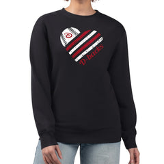 Arizona Diamondbacks G-III 4Her by Carl Banks Women's Heart Logo Fleece Pullover Sweatshirt - MLB Pullover