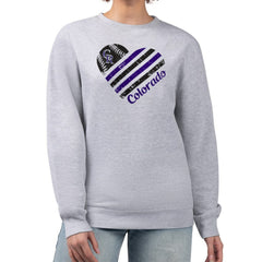 Colorado Rockies G-III 4Her by Carl Banks Women's Heart Logo Fleece Pullover Sweatshirt - MLB Pullover