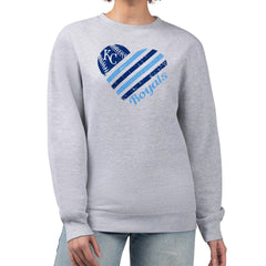 Kansas City Royals G-III 4Her by Carl Banks Women's Heart Logo Fleece Pullover Sweatshirt - MLB Pullover