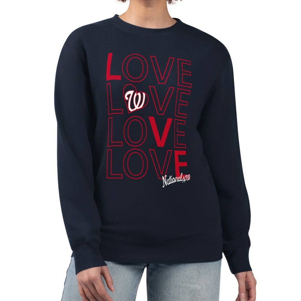 Washington Nationals G-III 4Her by Carl Banks Women's Love Team Logo Fleece Pullover Sweatshirt - MLB Pullover