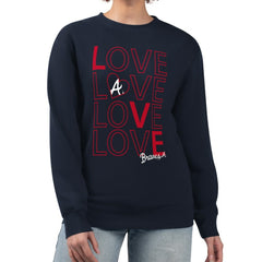 Atlanta Braves G-III 4Her by Carl Banks Women's Love Team Logo Fleece Pullover Sweatshirt - MLB Pullover