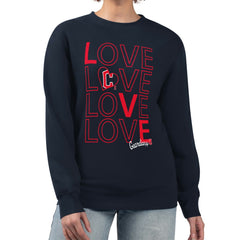 Cleveland Guardians G-III 4Her by Carl Banks Women's Love Team Logo Fleece Pullover Sweatshirt - MLB Pullover