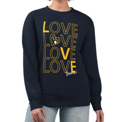 Milwaukee Brewers G-III 4Her by Carl Banks Women's Love Team Logo Fleece Pullover Sweatshirt - MLB Pullover