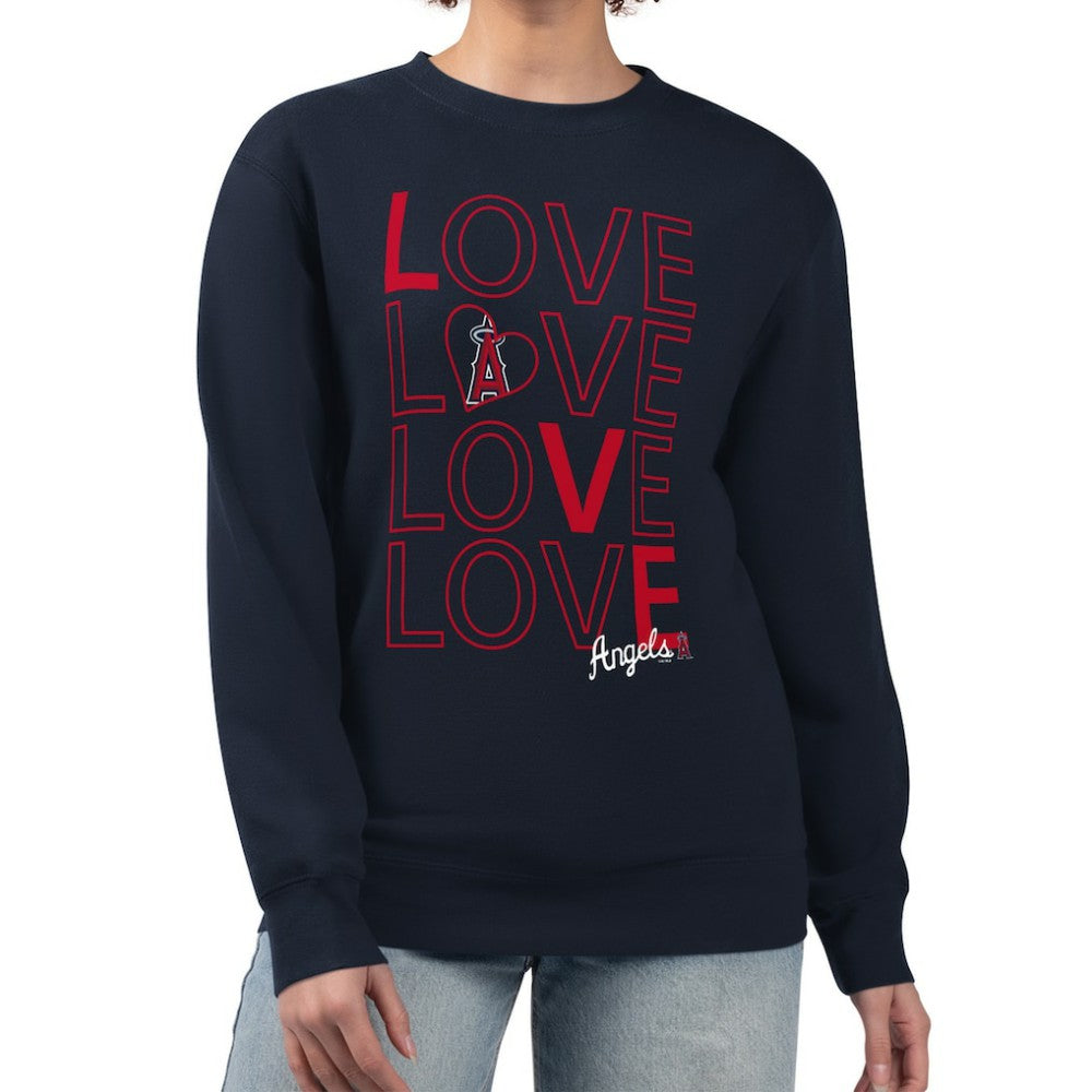 Los Angeles Angels G-III 4Her by Carl Banks Women's Love Team Logo Fleece Pullover Sweatshirt - MLB Pullover