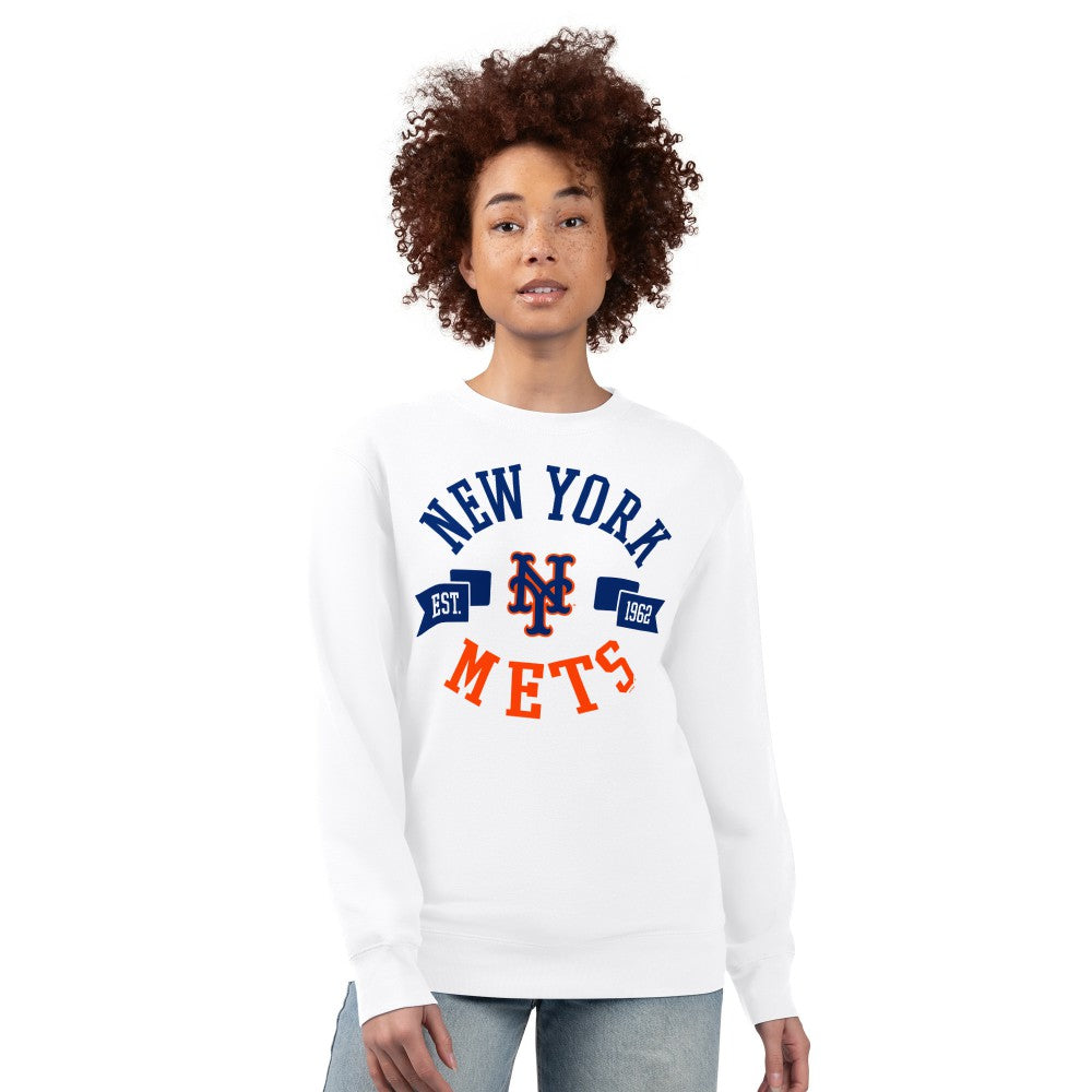 New York Mets G-III 4Her by Carl Banks Women's Team Logo Fleece Pullover Sweatshirt - MLB Pullover