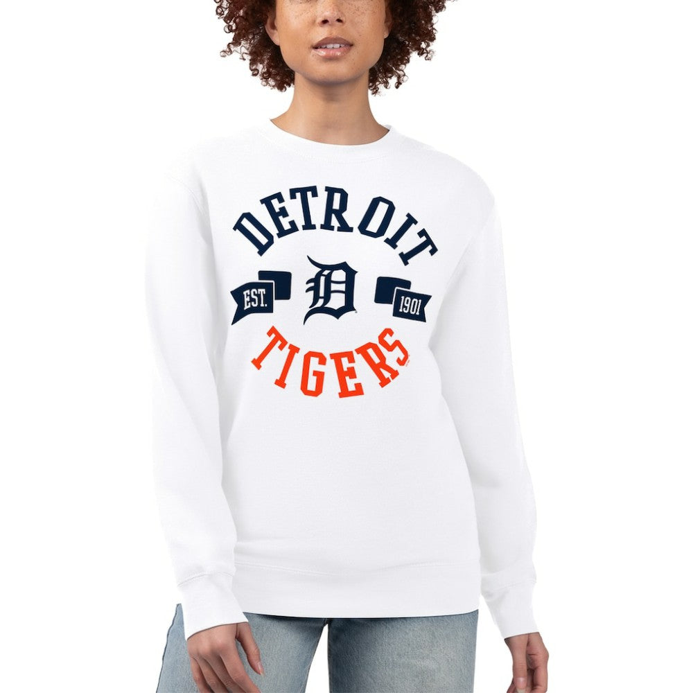 Detroit Tigers G-III 4Her by Carl Banks Women's Team Logo Fleece Pullover Sweatshirt - MLB Pullover
