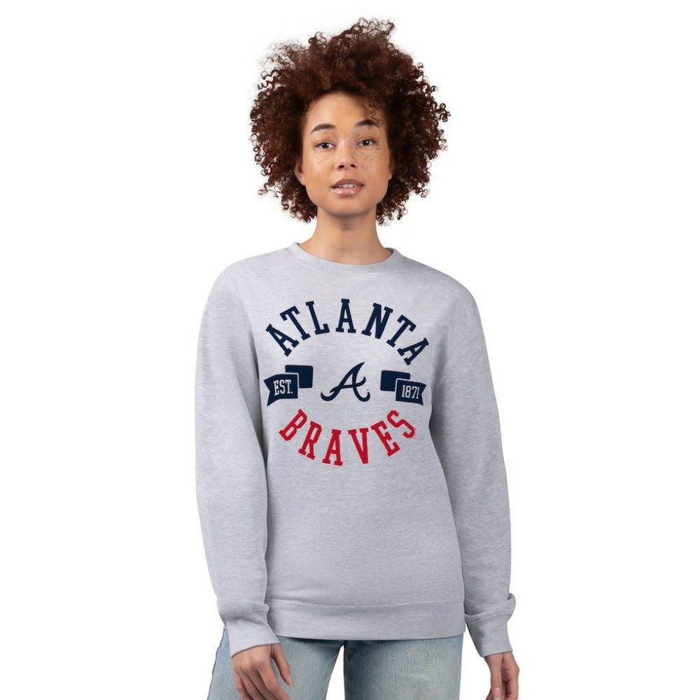 Atlanta Braves G-III 4Her by Carl Banks Women's Team Logo Fleece Pullover Sweatshirt - MLB Pullover