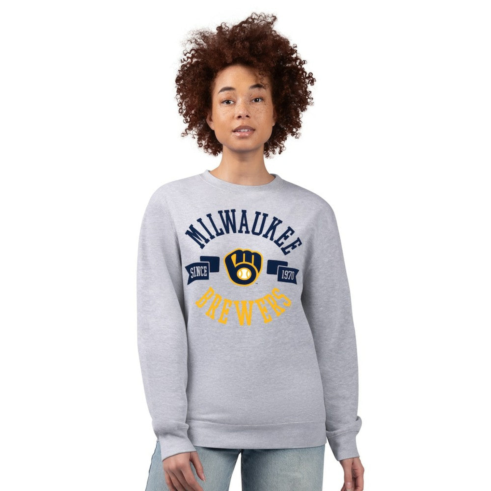 Milwaukee Brewers G-III 4Her by Carl Banks Women's Team Logo Fleece Pullover Sweatshirt - MLB Pullover