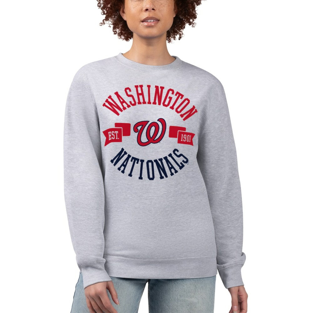 Washington Nationals G-III 4Her by Carl Banks Women's Team Logo Fleece Pullover Sweatshirt - MLB Pullover