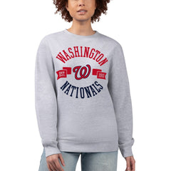 Washington Nationals G-III 4Her by Carl Banks Women's Team Logo Fleece Pullover Sweatshirt - MLB Pullover
