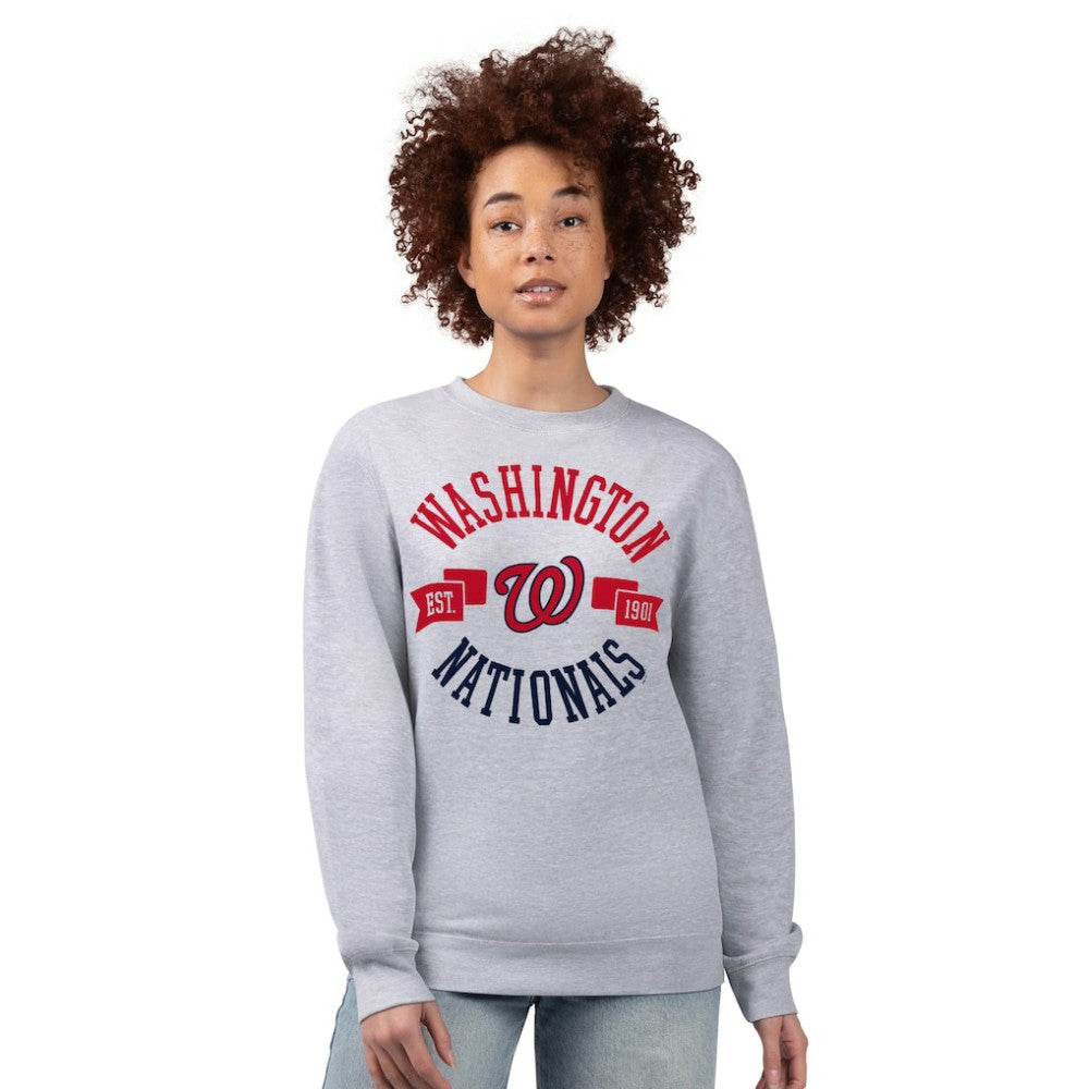 Washington Nationals G-III 4Her by Carl Banks Women's Team Logo Fleece Pullover Sweatshirt - MLB Pullover