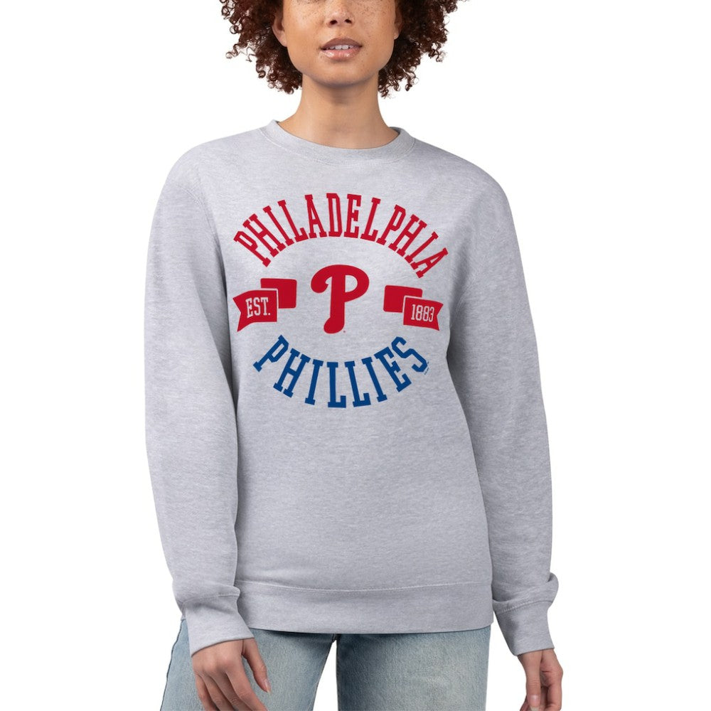 Philadelphia Phillies G-III 4Her by Carl Banks Women's Team Logo Fleece Pullover Sweatshirt - MLB Pullover