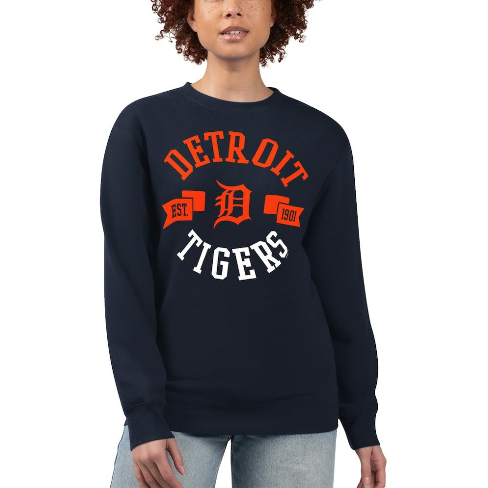 Detroit Tigers G-III 4Her by Carl Banks Women's Team Logo Fleece Pullover Sweatshirt - MLB Pullover