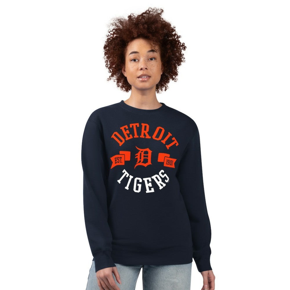 Detroit Tigers G-III 4Her by Carl Banks Women's Team Logo Fleece Pullover Sweatshirt - MLB Pullover